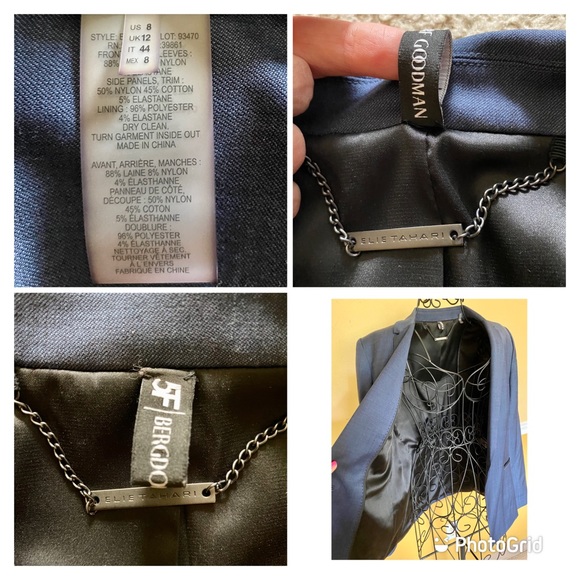 Ellie Tahari color block classic blazer - Picture 5 of 11